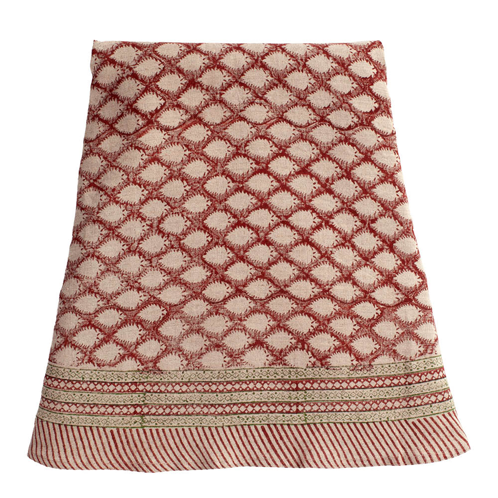 Chamois Cypress rund linduk 220 cm rød