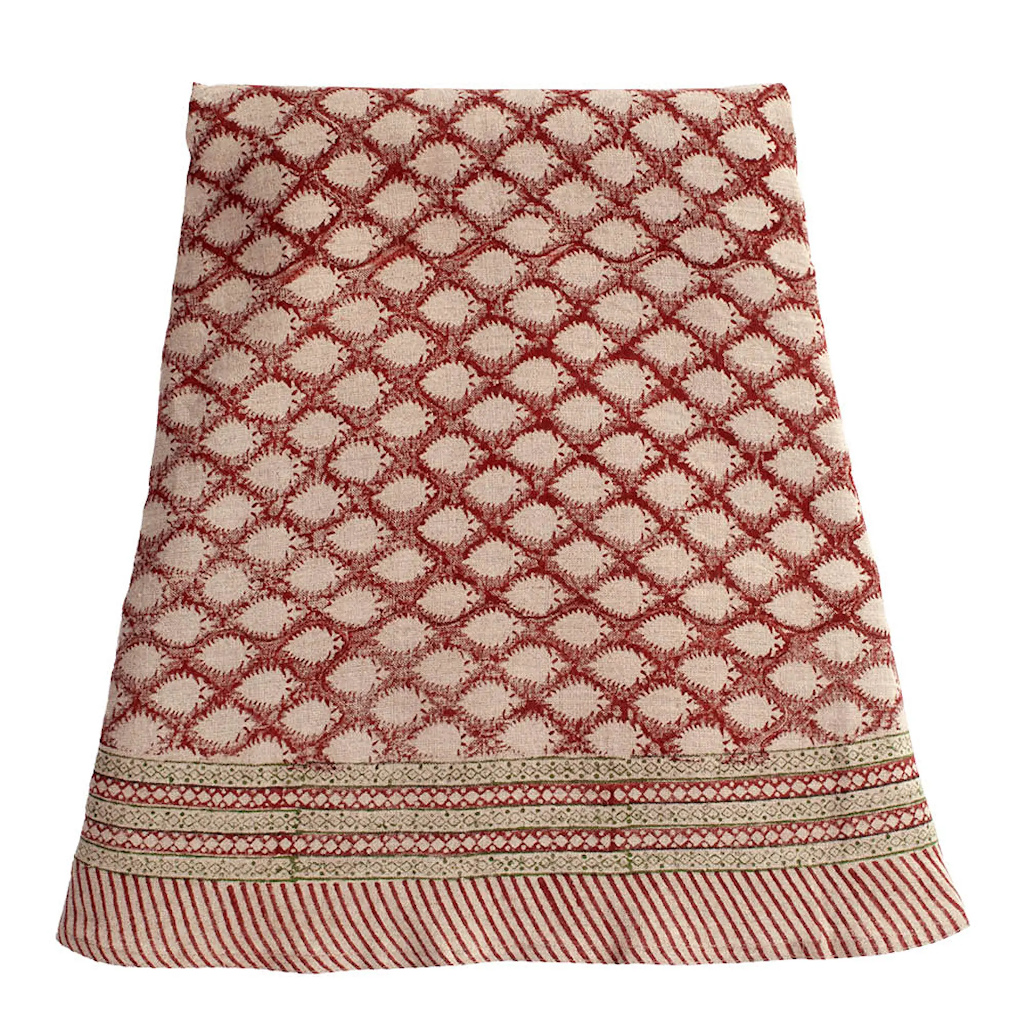 Chamois Cypress rund linneduk 220 cm röd