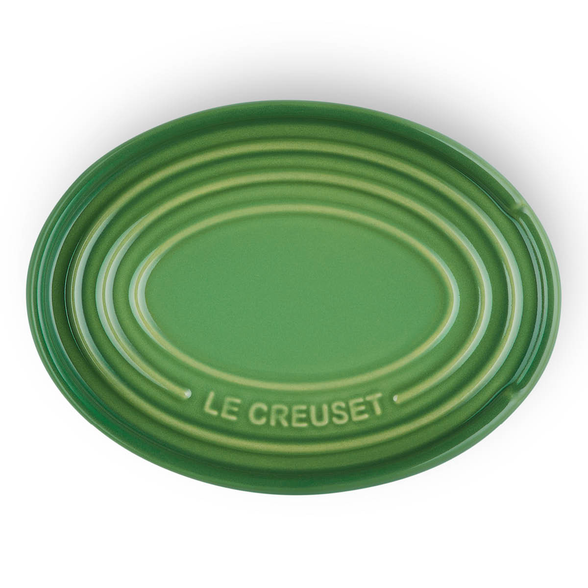 Le Creuset Oval grytskedshållare 15 cm bamboo green