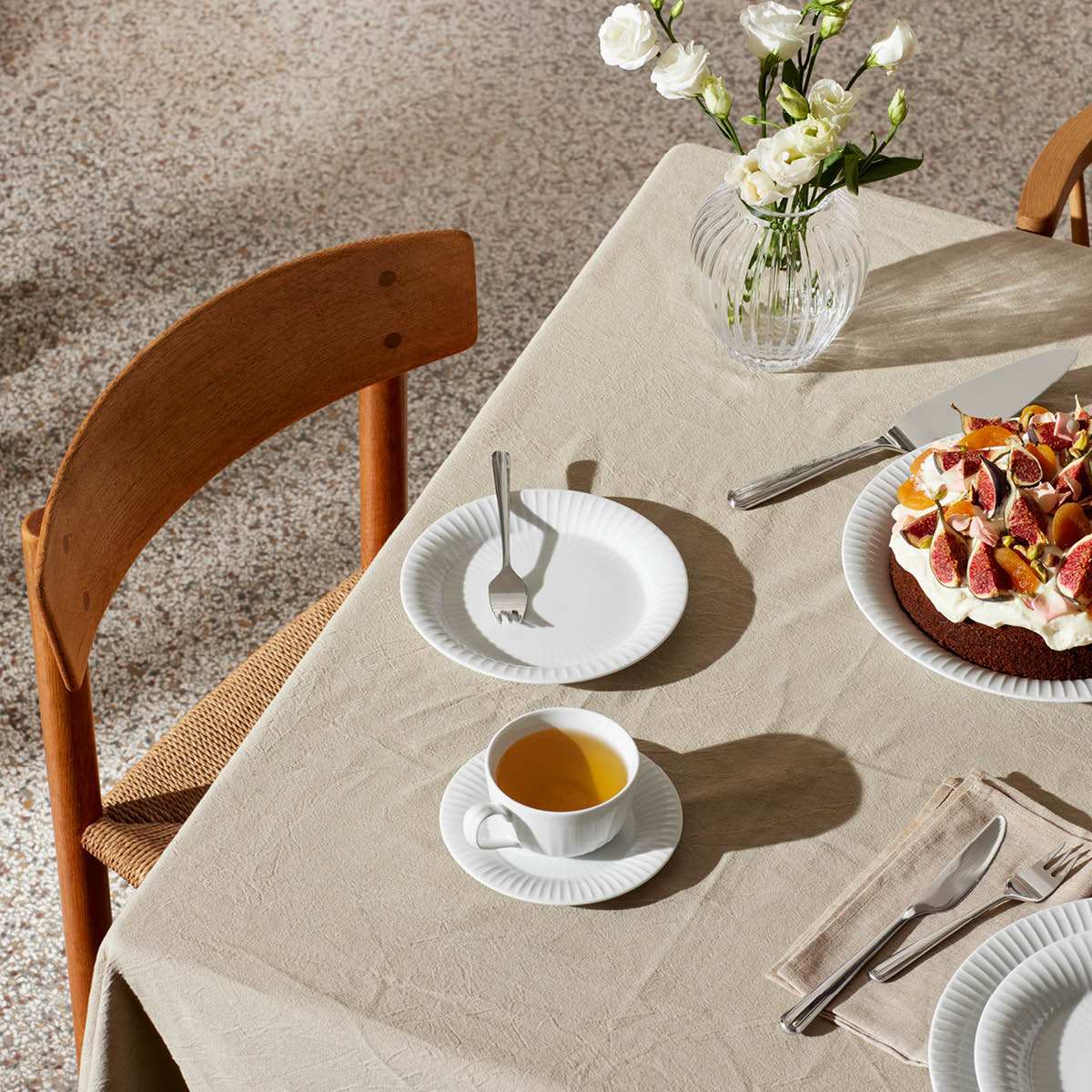 Kähler Hammershøi Kahvikuppi ja aluslautanen 25 cl Valkoinen