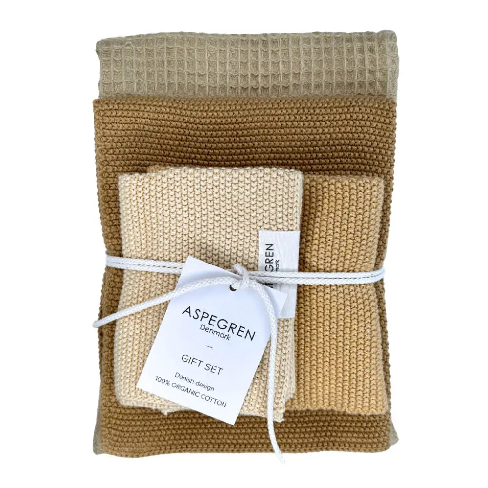 Lahjapakkaus: Keittiöpyyhe 1 kpl & Tiskirätti 2 kpl Melon