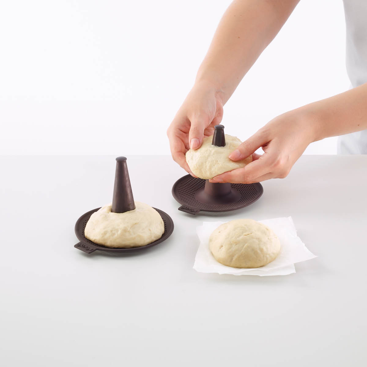 Lékué Bagelform i silikon 6-pack brun