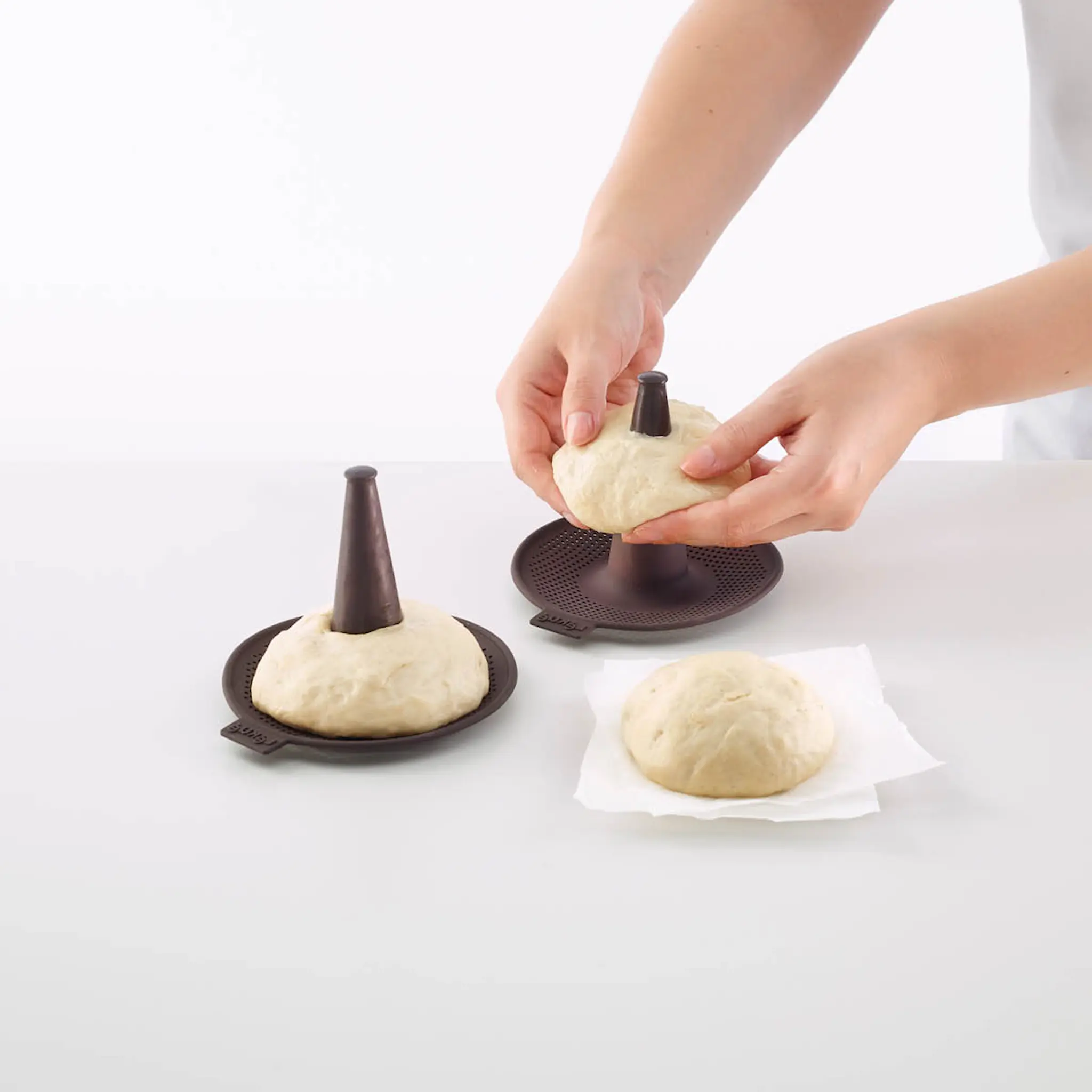 Lékué Bagelform i silikon 6-pack brun