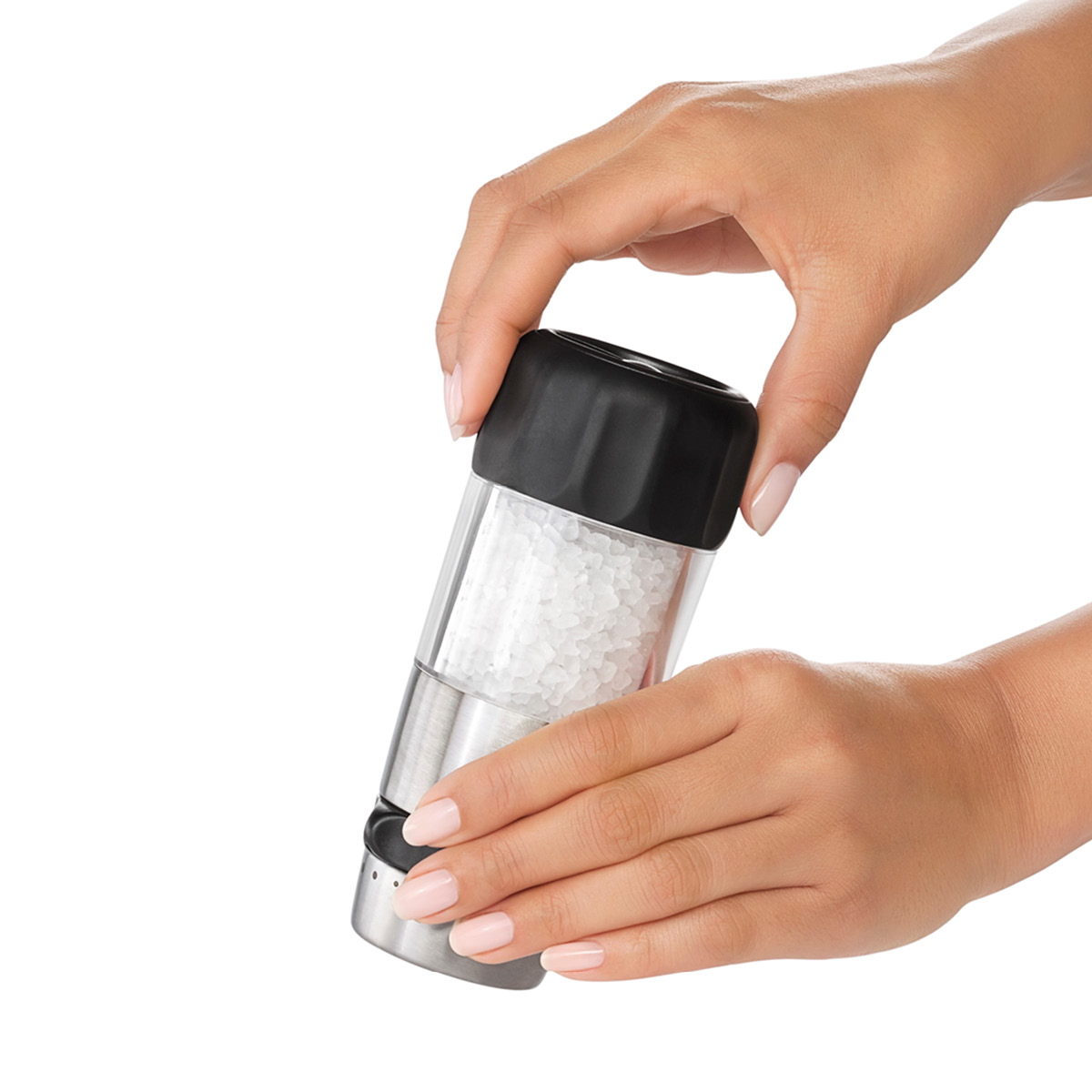 Oxo Saltkvarn spillfri 14 cm stål/svart