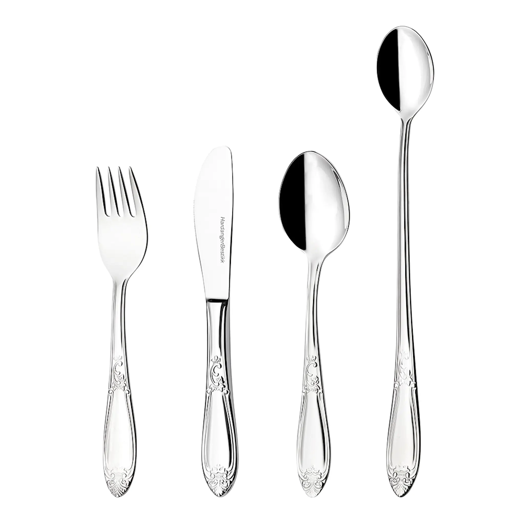 Hardanger bestikk Nina Barnbestick Set 4-pack Rostfritt Stål