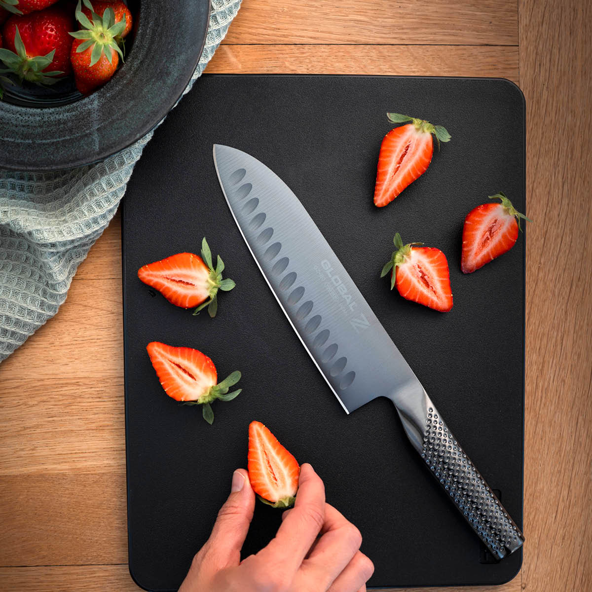 Global Global Z GZ-80 santokukniv 18 cm olivslipad