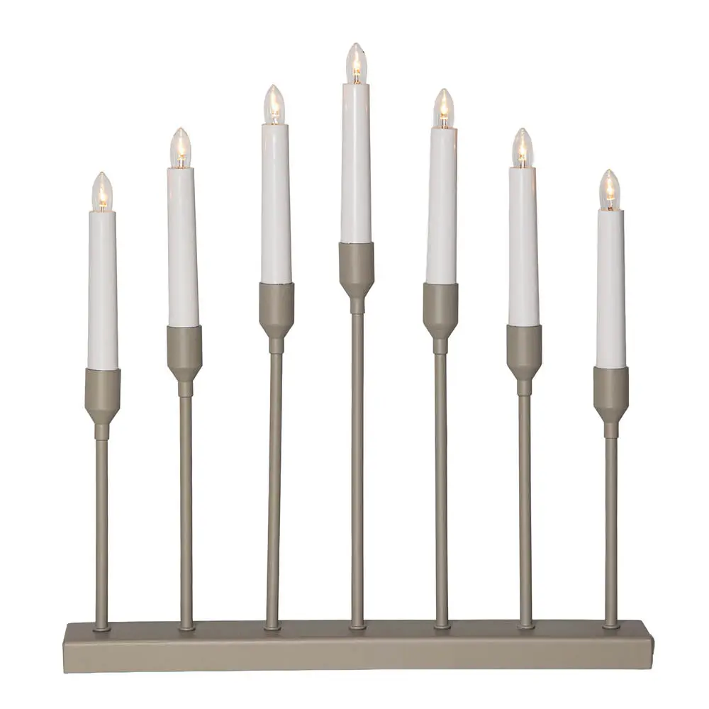 Aztra adventtikynttelikkö 40 cm 7-haarainen beige