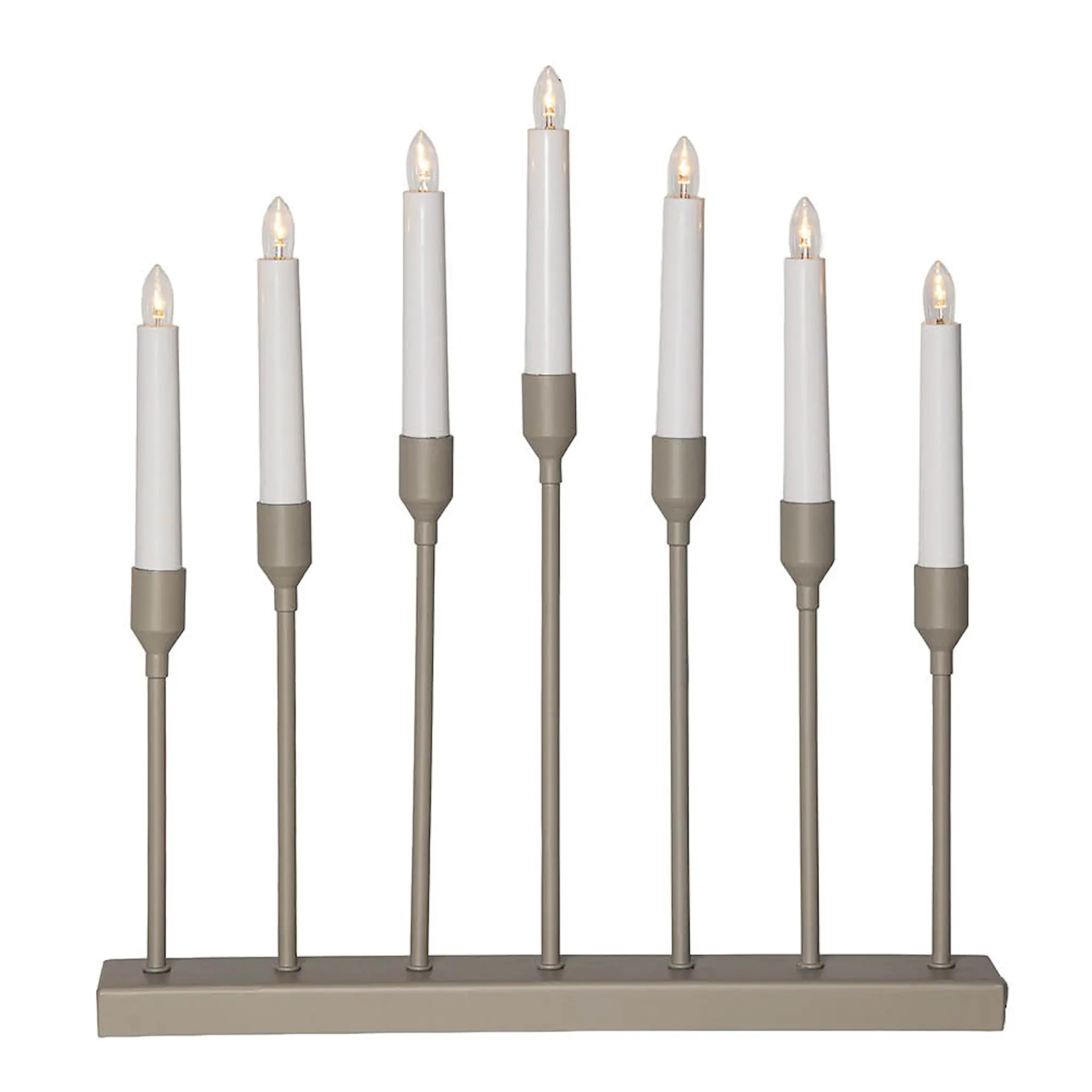 Star Trading Aztra adventsljusstake 40 cm 7-armad beige