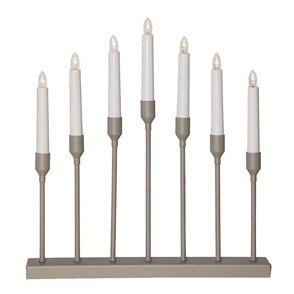 Aztra adventsljusstake 40 cm 7-armad beige