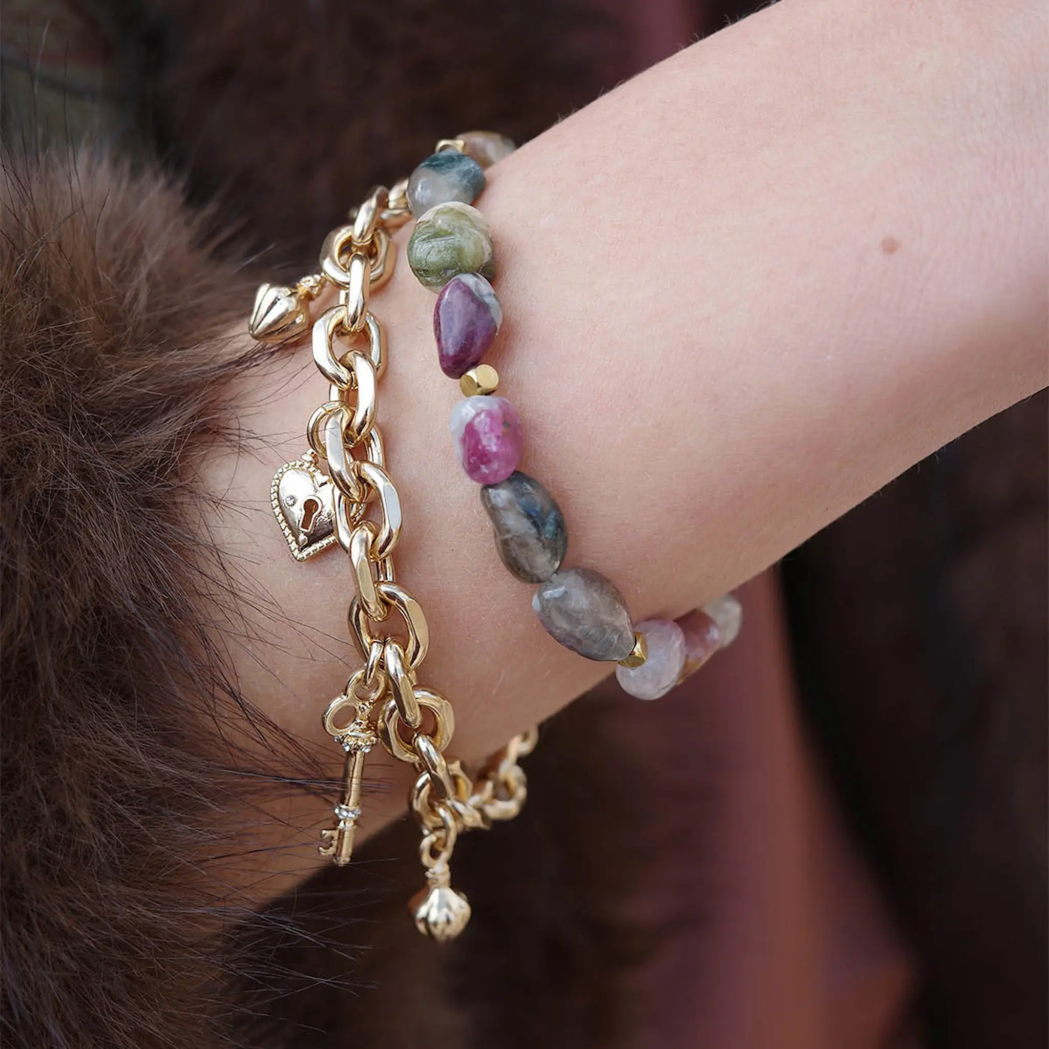 A&C Oslo AS Open my Heart armband 18 cm guld