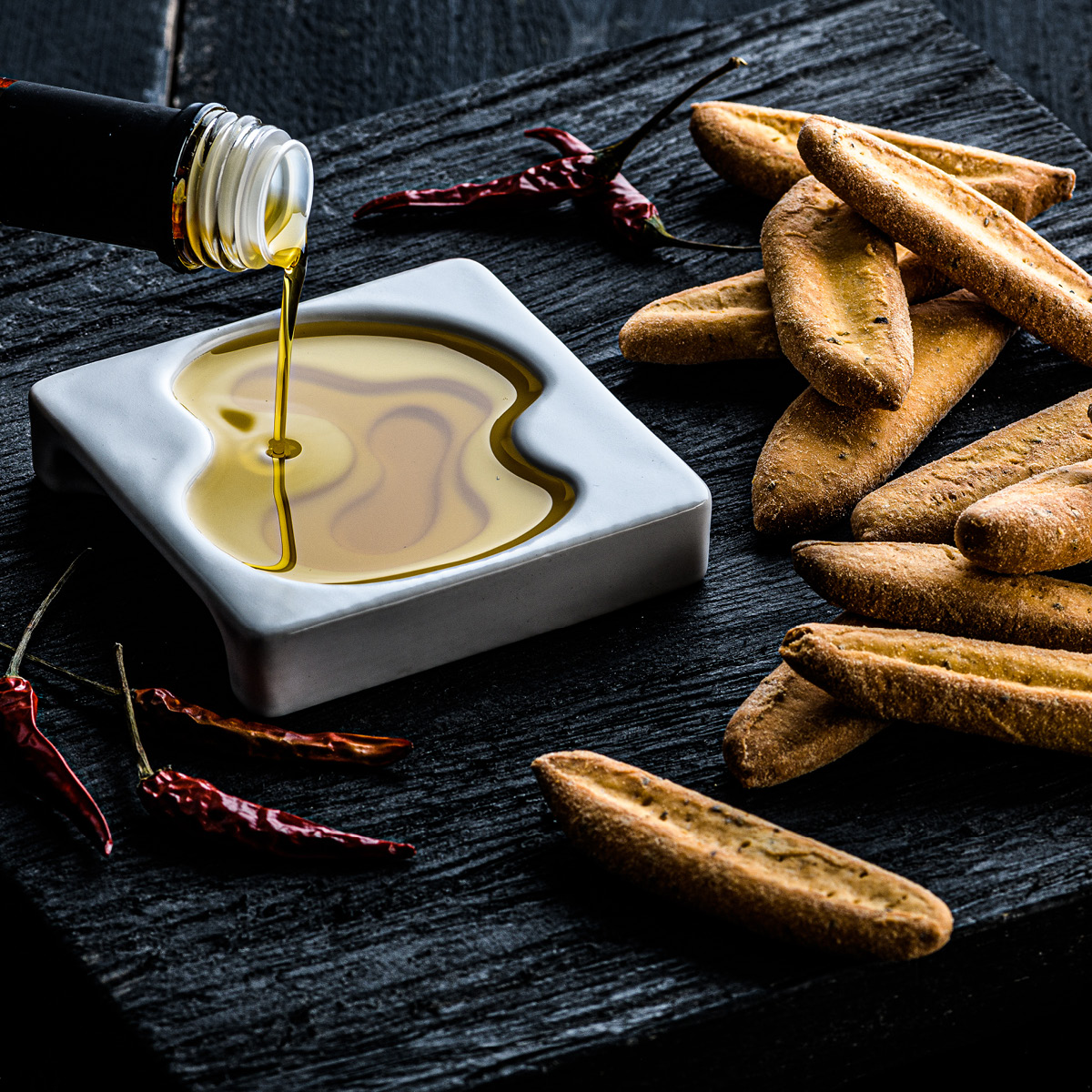 Style De Vie Skål til olivenolje 12 cm 2 deler hvit