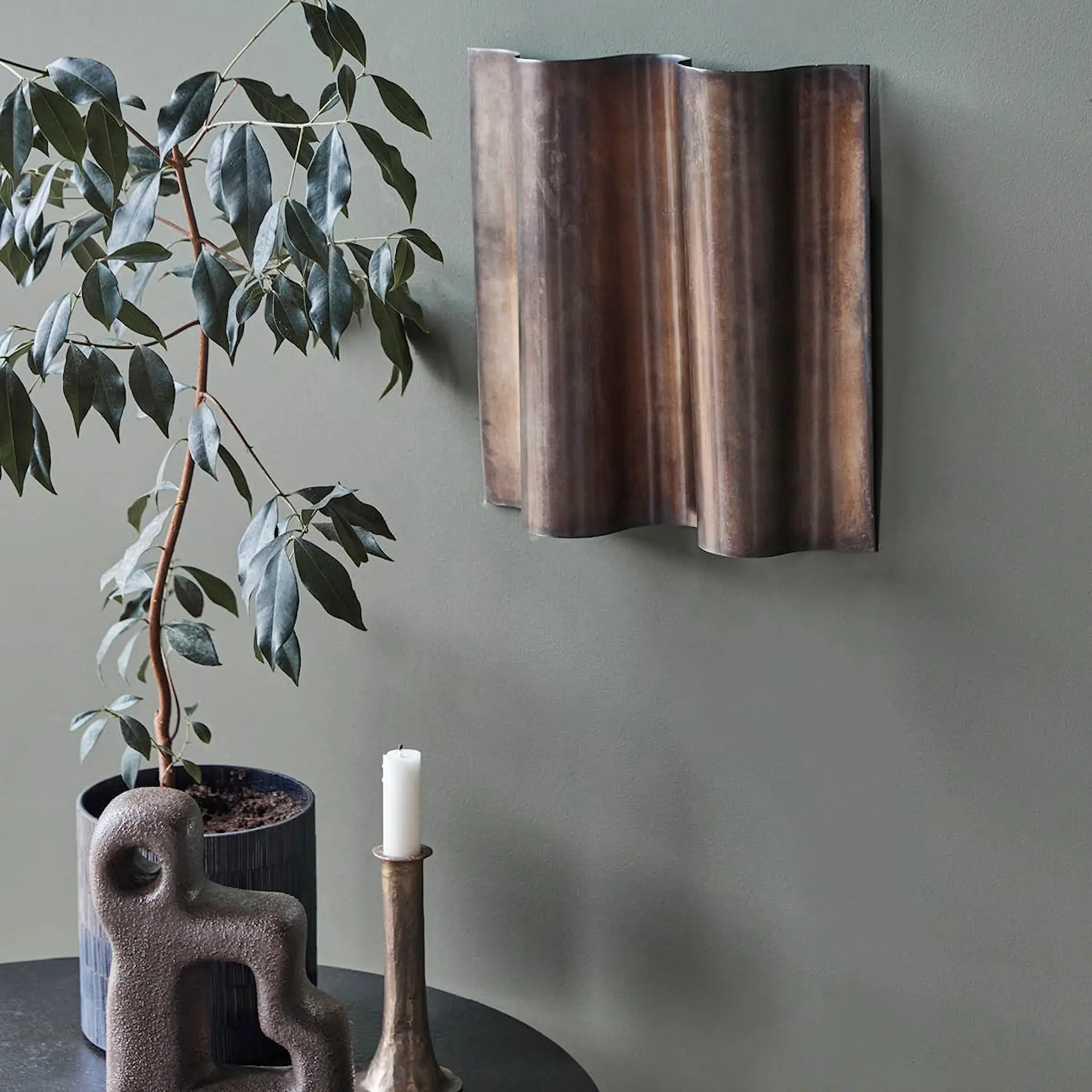 House Doctor Faha väggkonst 30x30x6 cm antikbrun