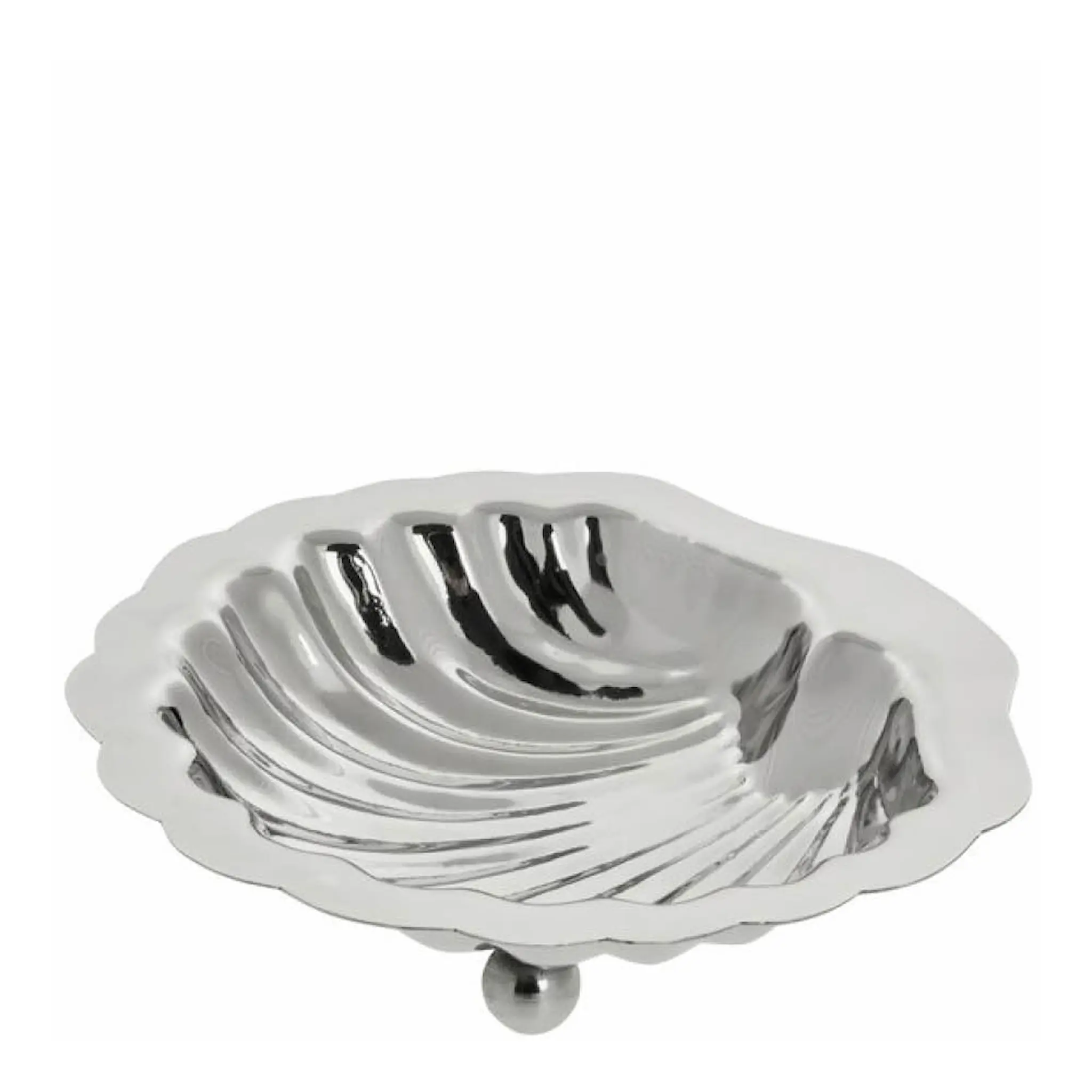 Lene Bjerre Scallia serveringsfat snäcka 12,5 cm silver