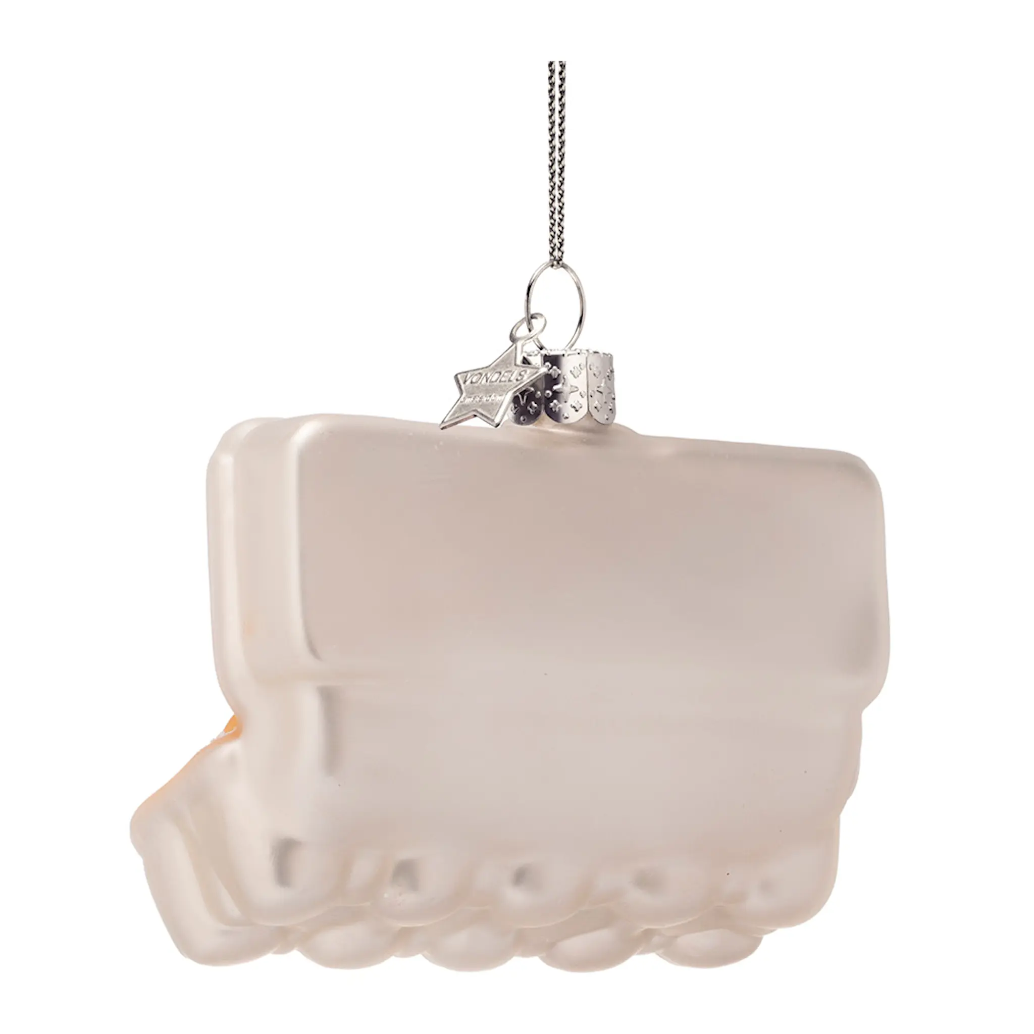 Vondels Wine & Dine Riippuva joulukoriste kananmuna 4 cm Valkoinen