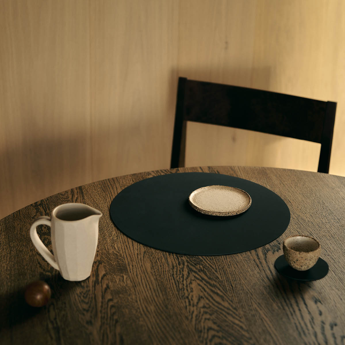 LIND DNA Circle Nupo glasunderlägg 10 cm Black Ink