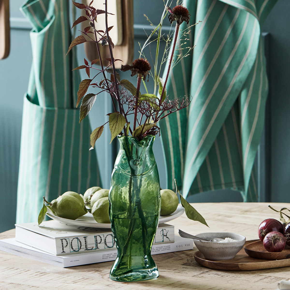 House Doctor Fish vase 27,5 cm grønn