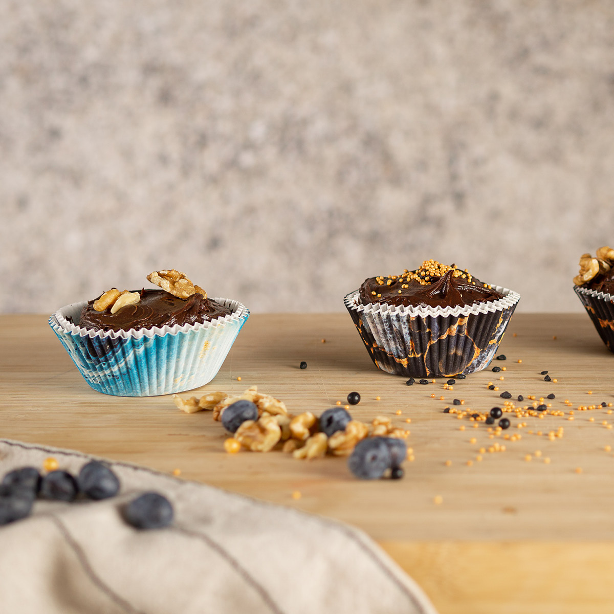 Modern House bAYk muffinsform 7 cm 50 stk blå/hvit