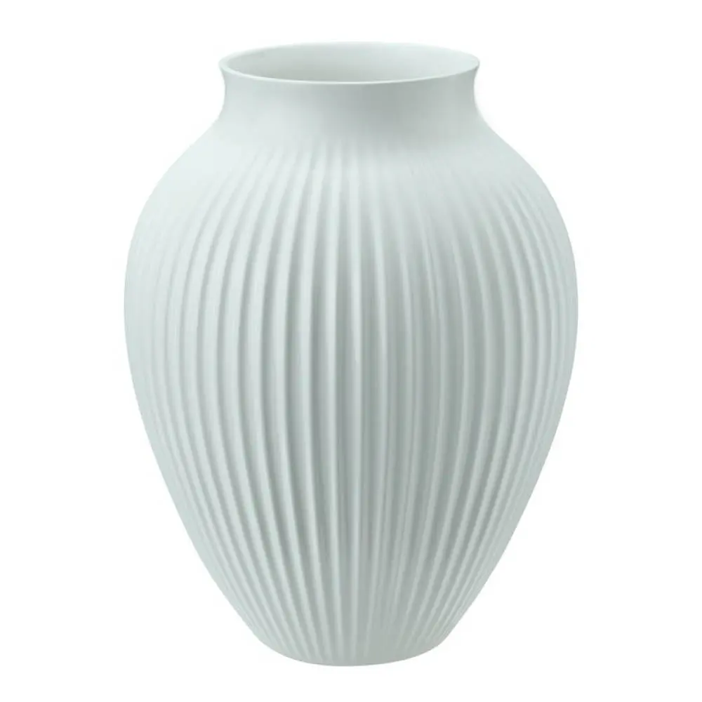 Ripple vase 27 cm matt isblå