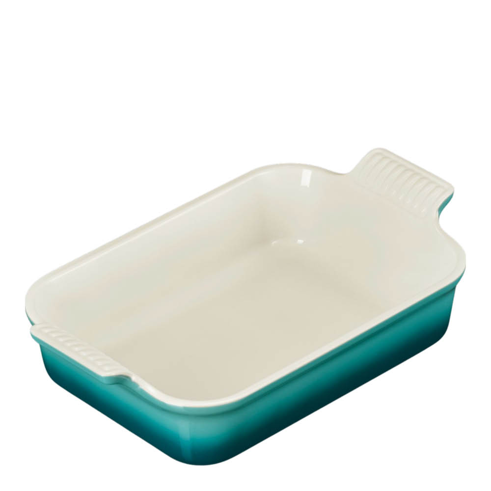Le Creuset Heritage ugnsform rektangulär 26 cm Bleu Riviera
