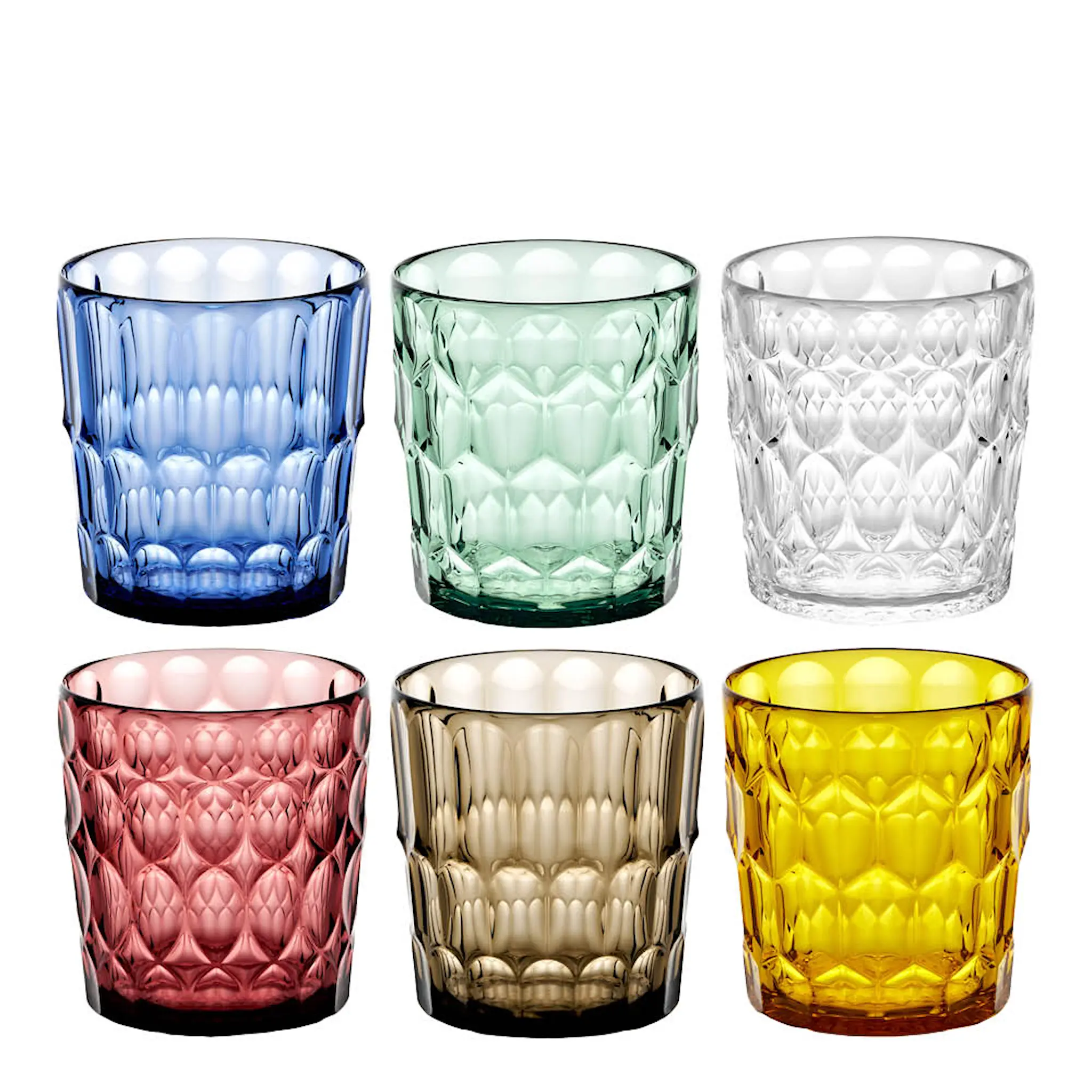 Guzzini Vanity tumbler låg 36 cl bioplast 6-pack multi