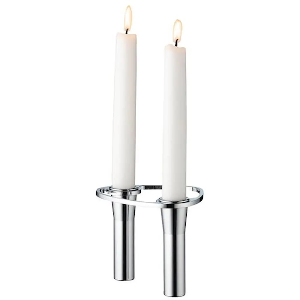 Curve Double Kynttilänjalka 9,9 cm Kromi