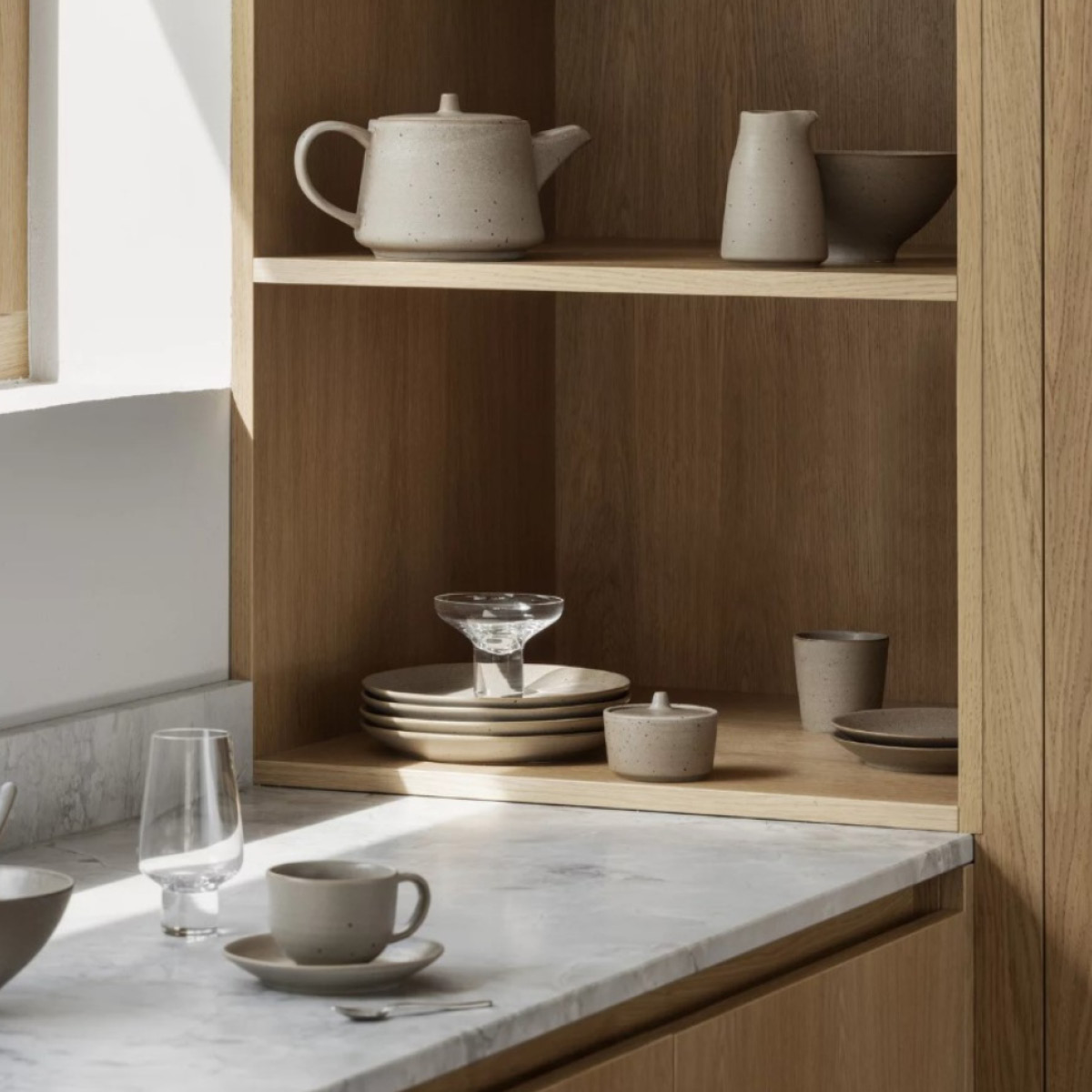 Blomus Kumi sukkerskål 6 cm lys brun