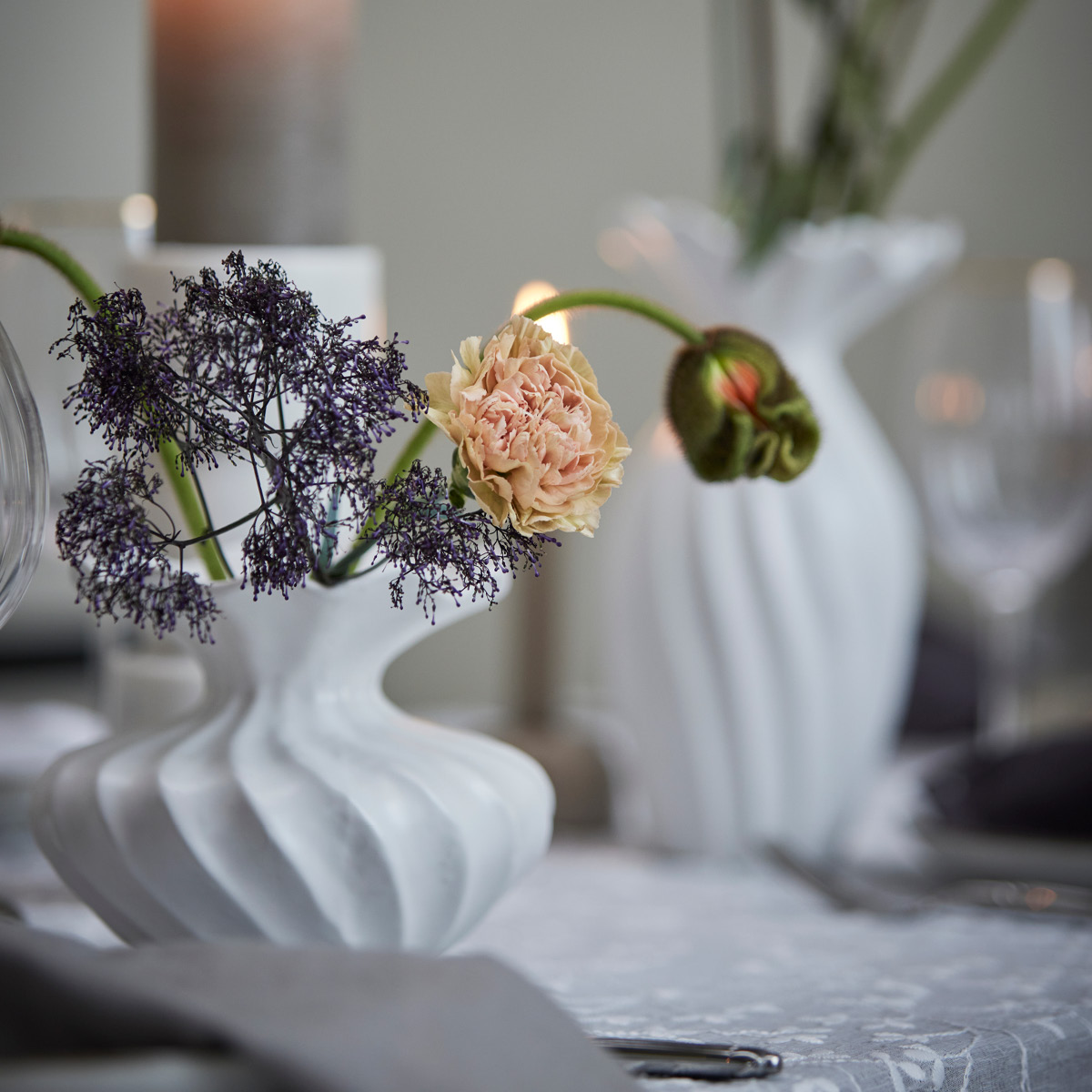 Lene Bjerre Susille vas 14 cm vit