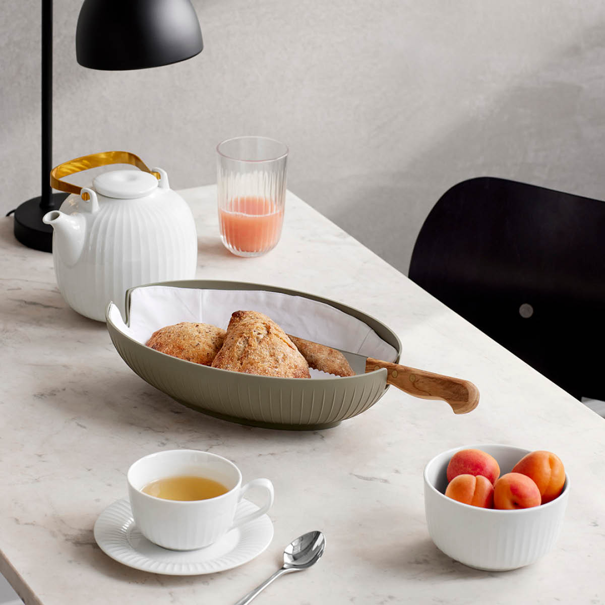 Kähler Hammershøi brødkurv 29,5x20 cm grønn