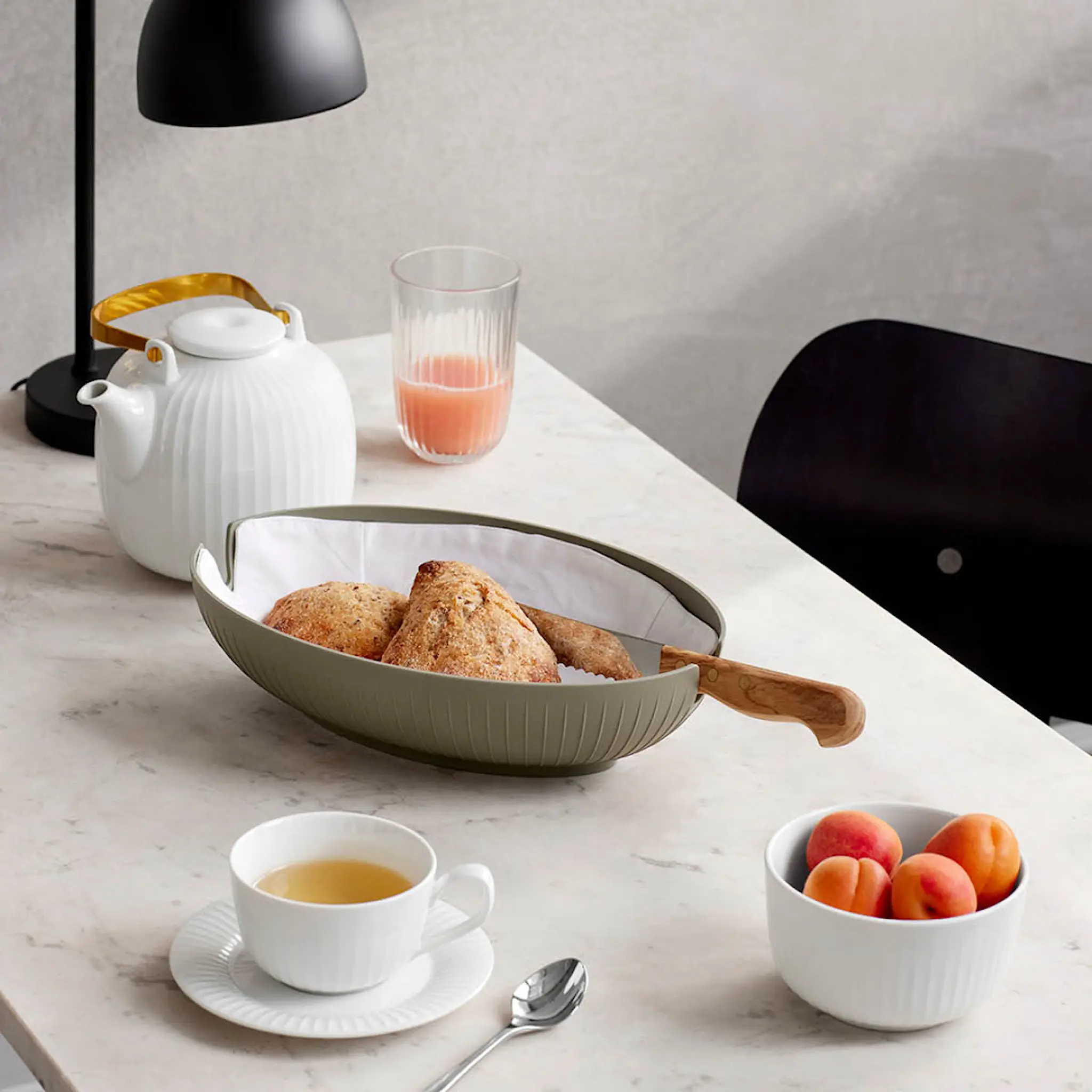 Kähler Hammershøi Brödkorg 29.5x20 cm Grön