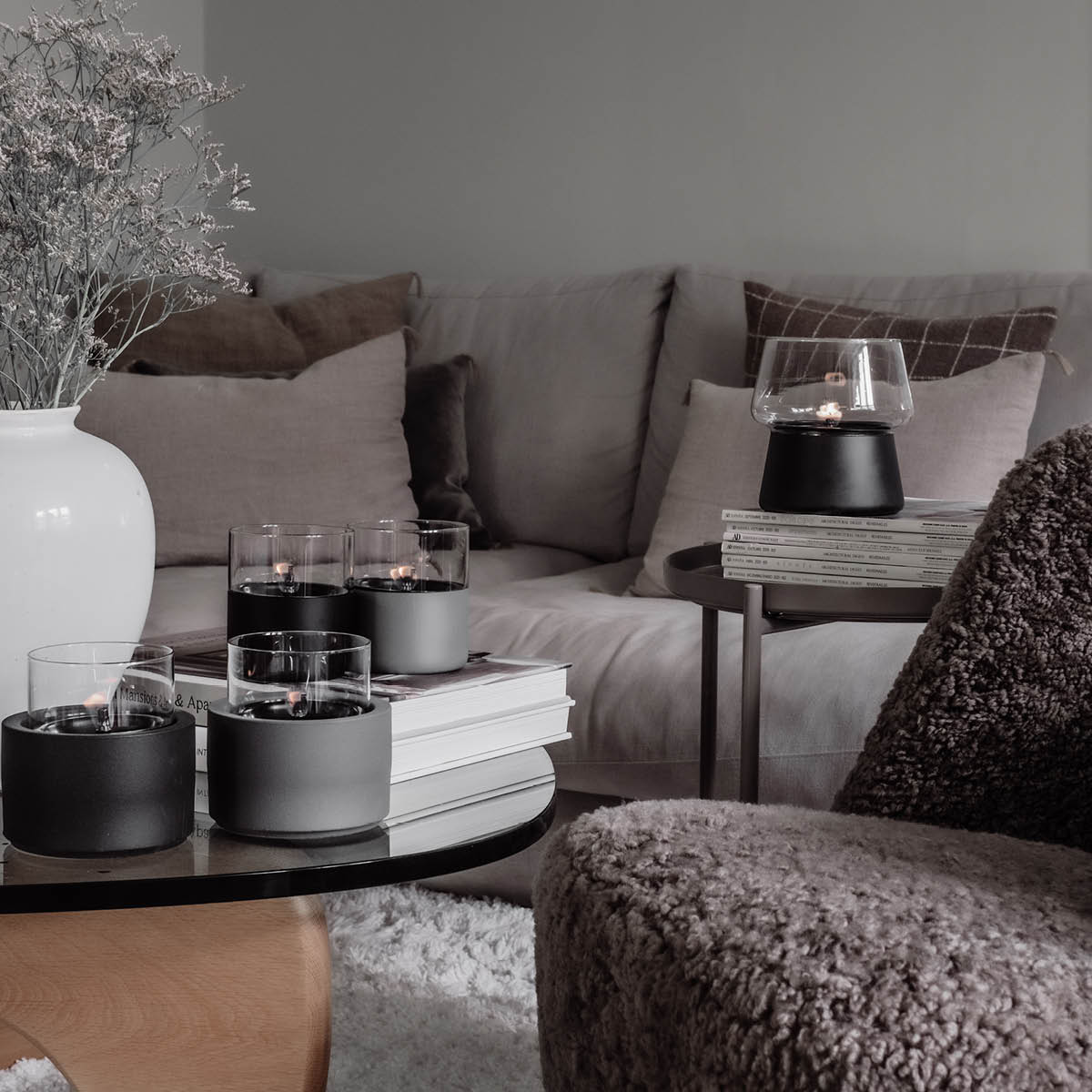 Tenderflame Lilly bordlykt 12 0,25L mørk grå