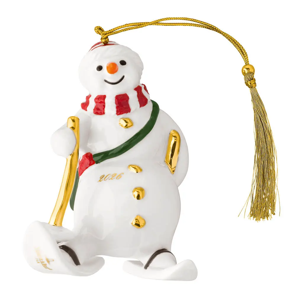 Christmas Classic ornament snømann 2026 gull