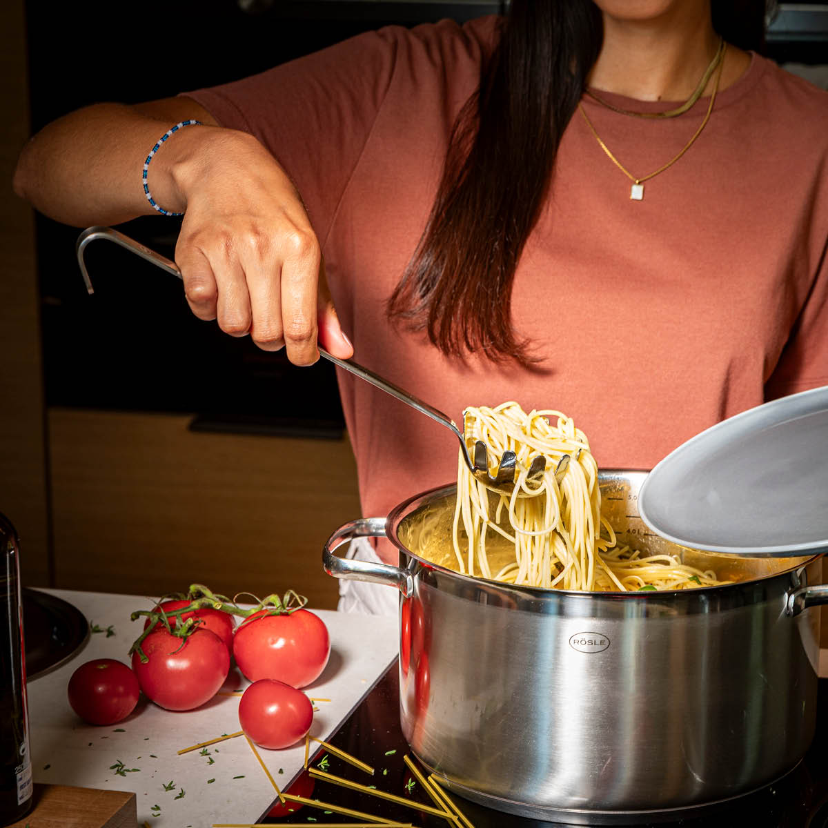 Rösle Hook pastaskje ø7 cm L29,5 cm stål