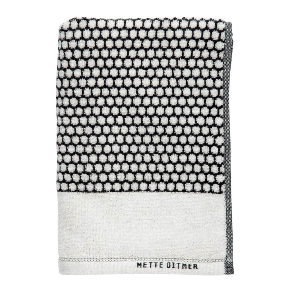 Mette Ditmer Grid Käsipyyhe 60x38 cm 2 kpl Musta/Offwhite