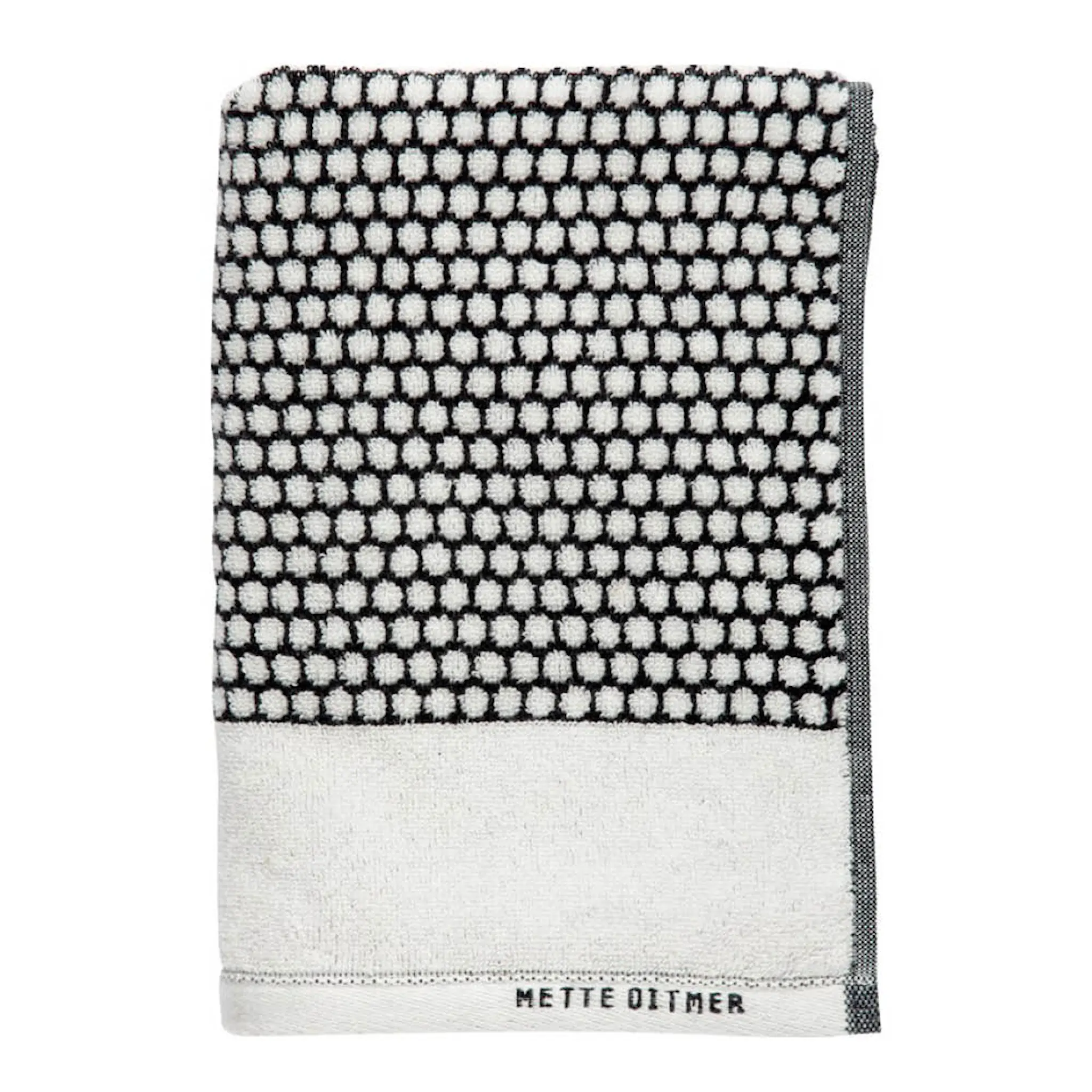 Mette Ditmer Grid Käsipyyhe 60x38 cm 2 kpl Musta/Offwhite
