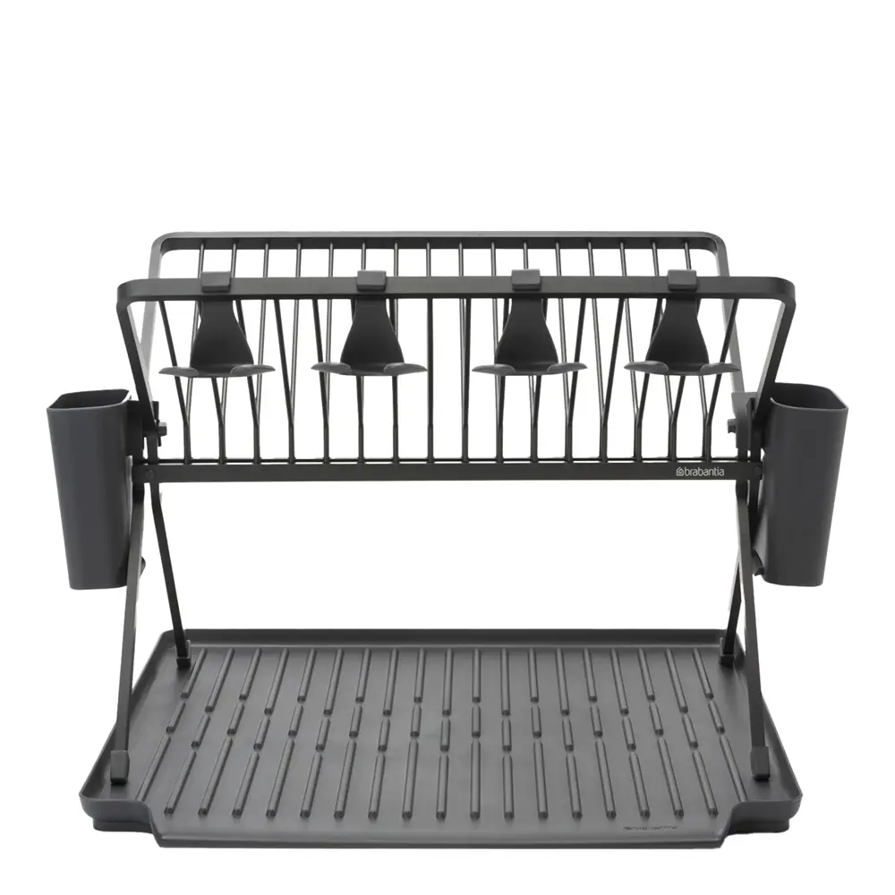 SinkSide taitettava astiankuivausteline 33×42×51 cm musta