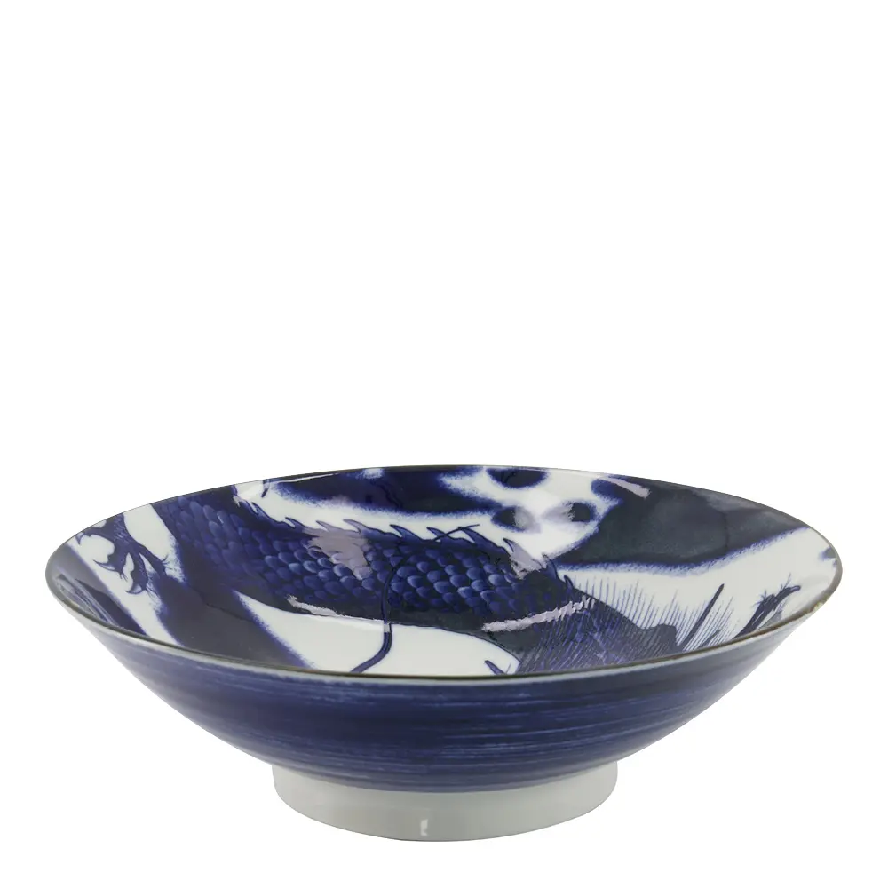 Japonism Dragon Menbachi Kulho 25,2 cm Blue
