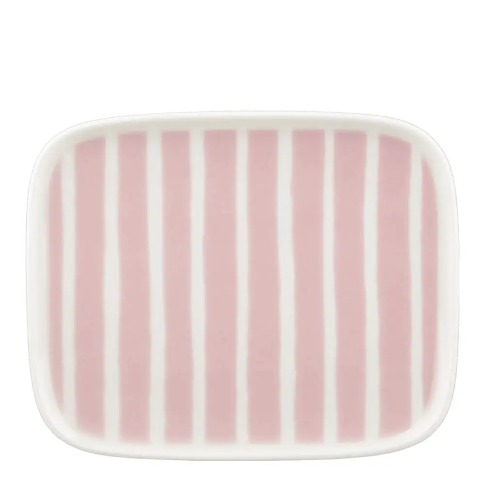 Piccolo Lautanen 15x12 cm Valkoinen/Vaaleanpunainen