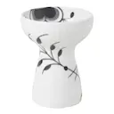 Black Fluted Mega Vas 11 cm