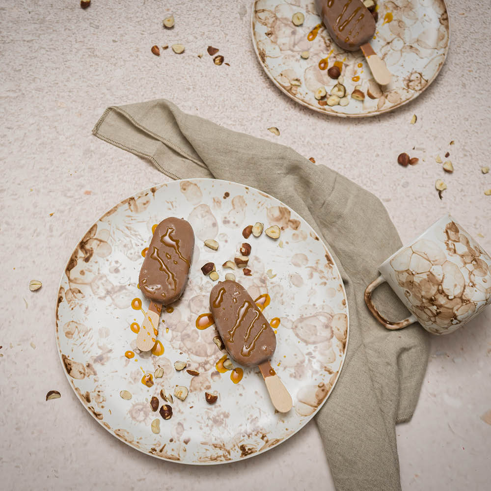 Stiernholm Effect tallerken 26,5 cm brun/hvit