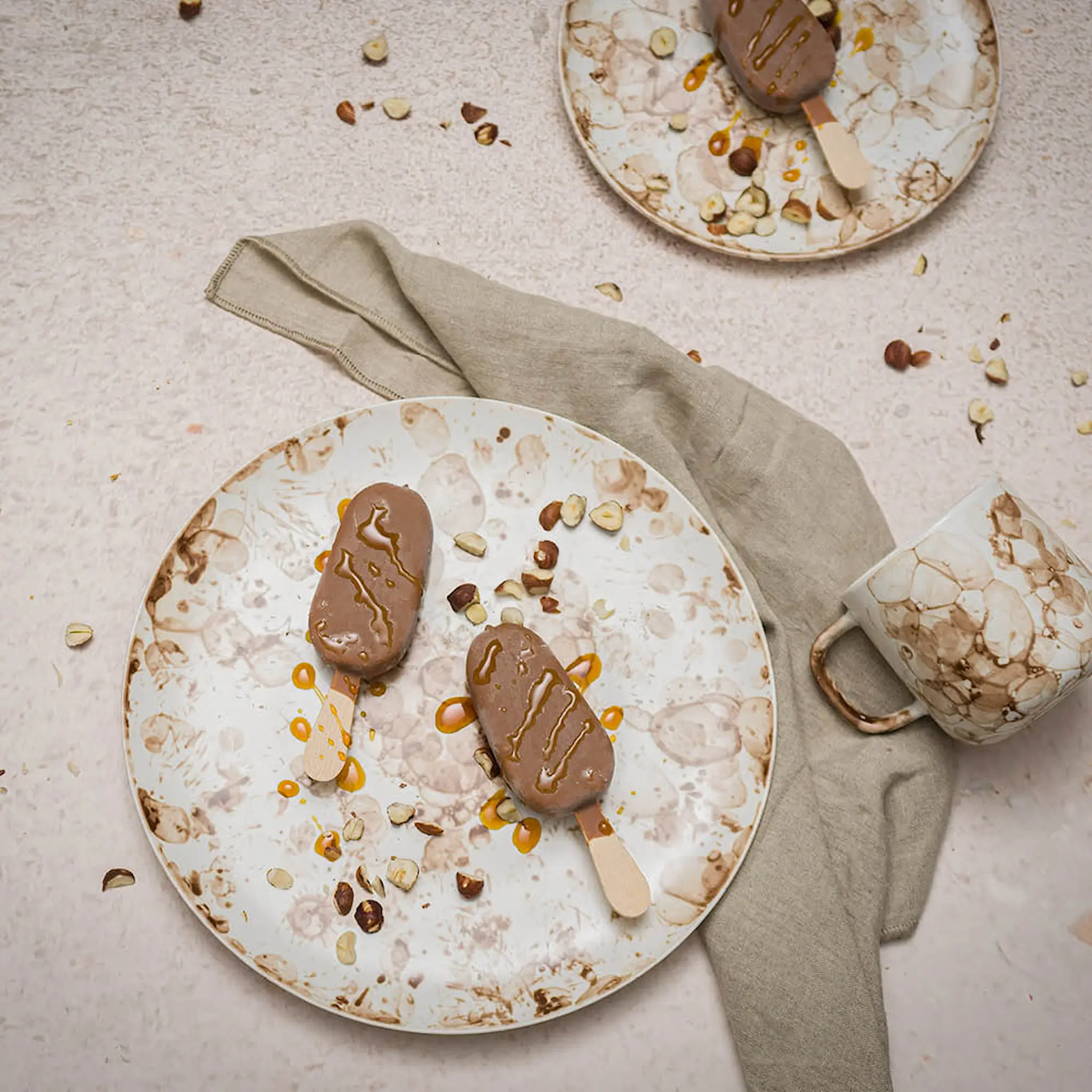 Stiernholm Effect tallerken 26,5 cm brun/hvit hover