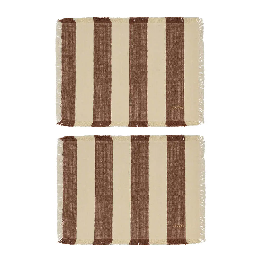 Toppu Pöytätabletti 48x36 cm 2 kpl Ruskea/Off-White