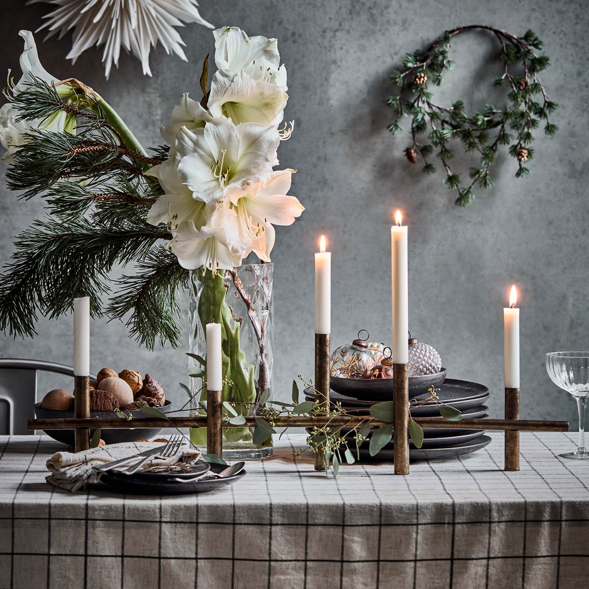 House Doctor Maxi ljusstake i järn 80x20 cm antik mässing