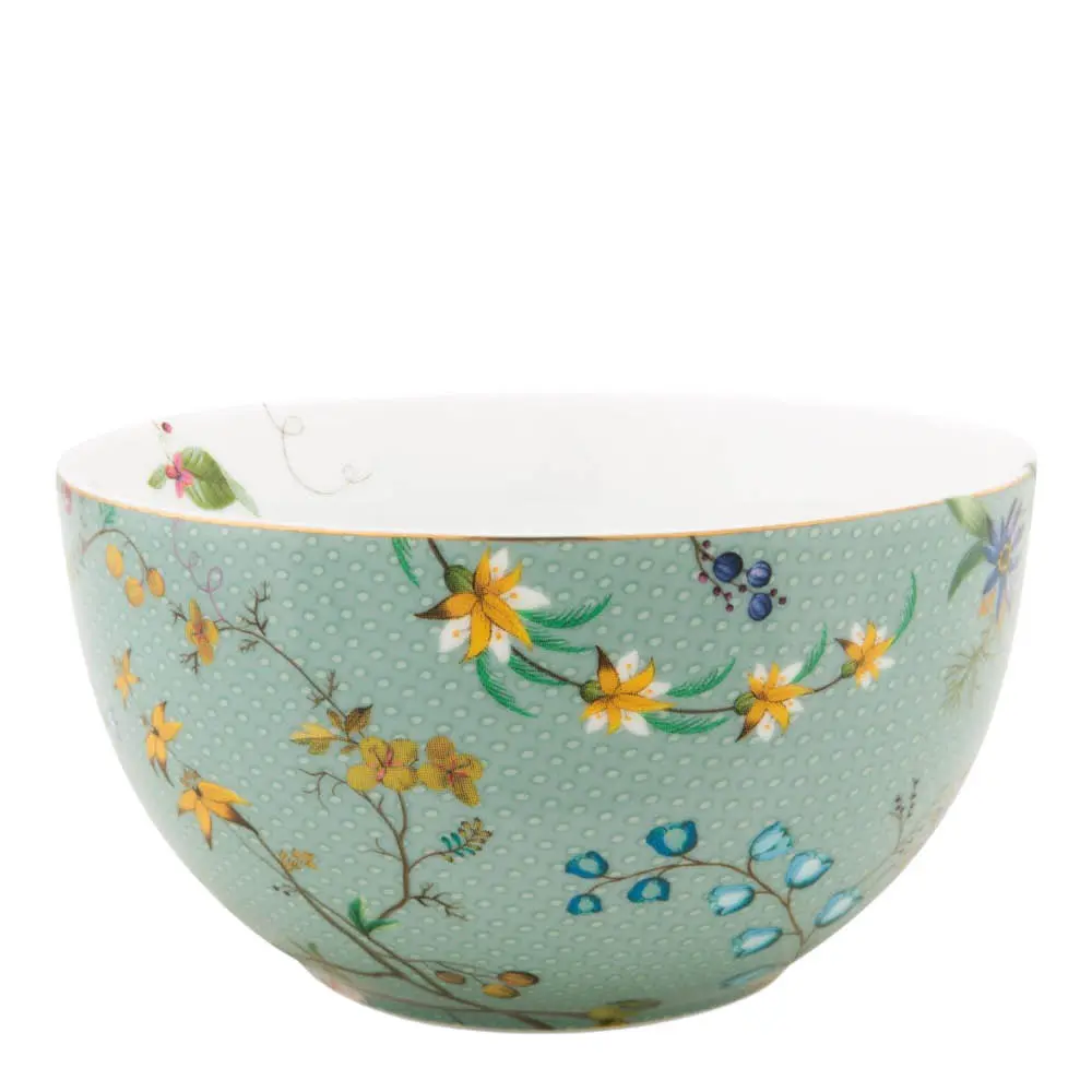 Jolie Flowers skål 12 cm blå