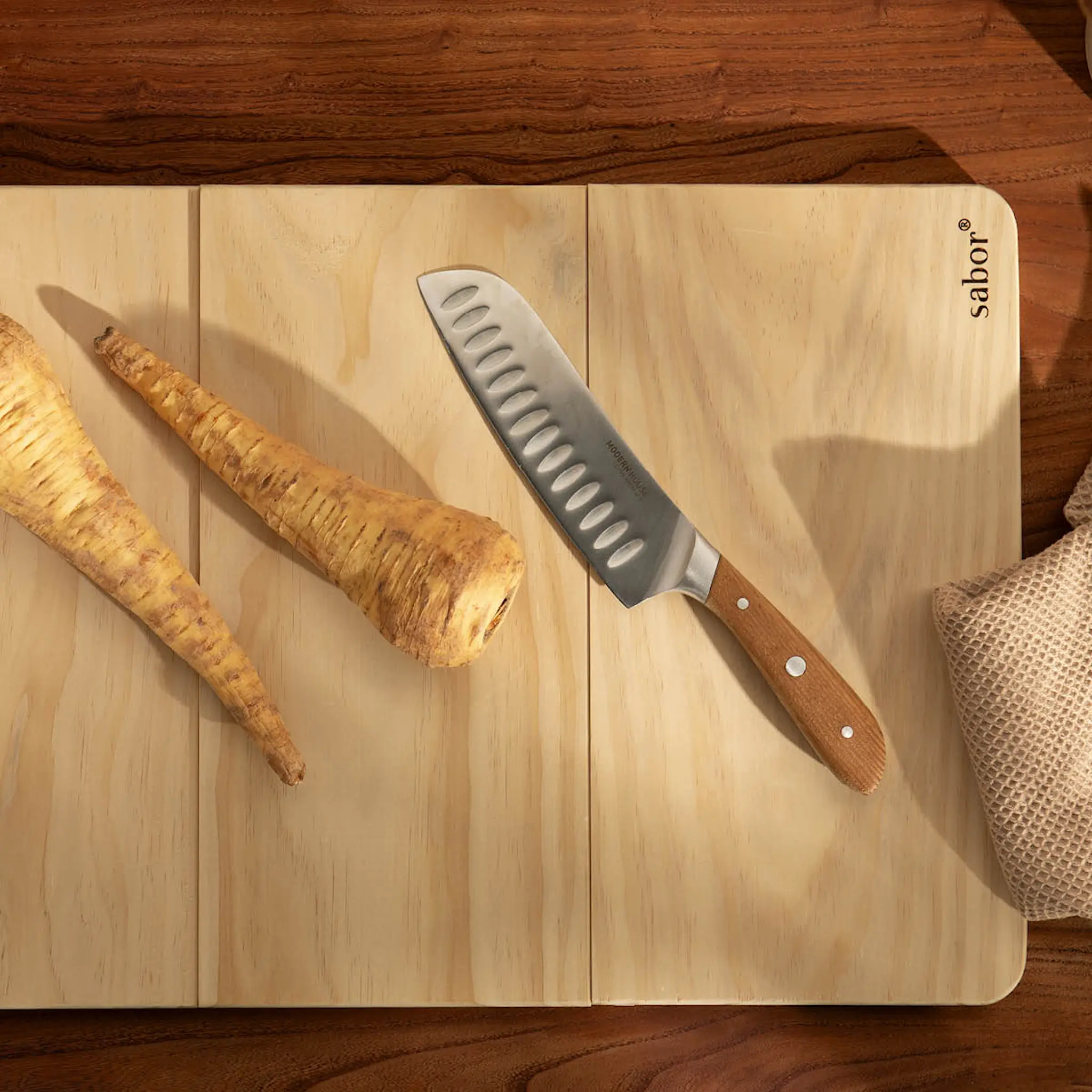 Sabor Trevig Leikkuulauta 37x37 cm 2 osaa Accoya