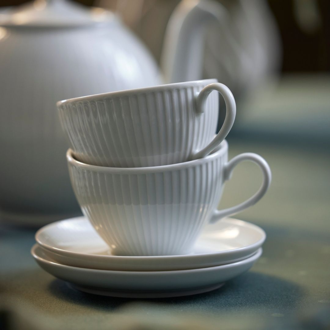 Pillivuyt Plissé skål til kopp 18 cl hvit