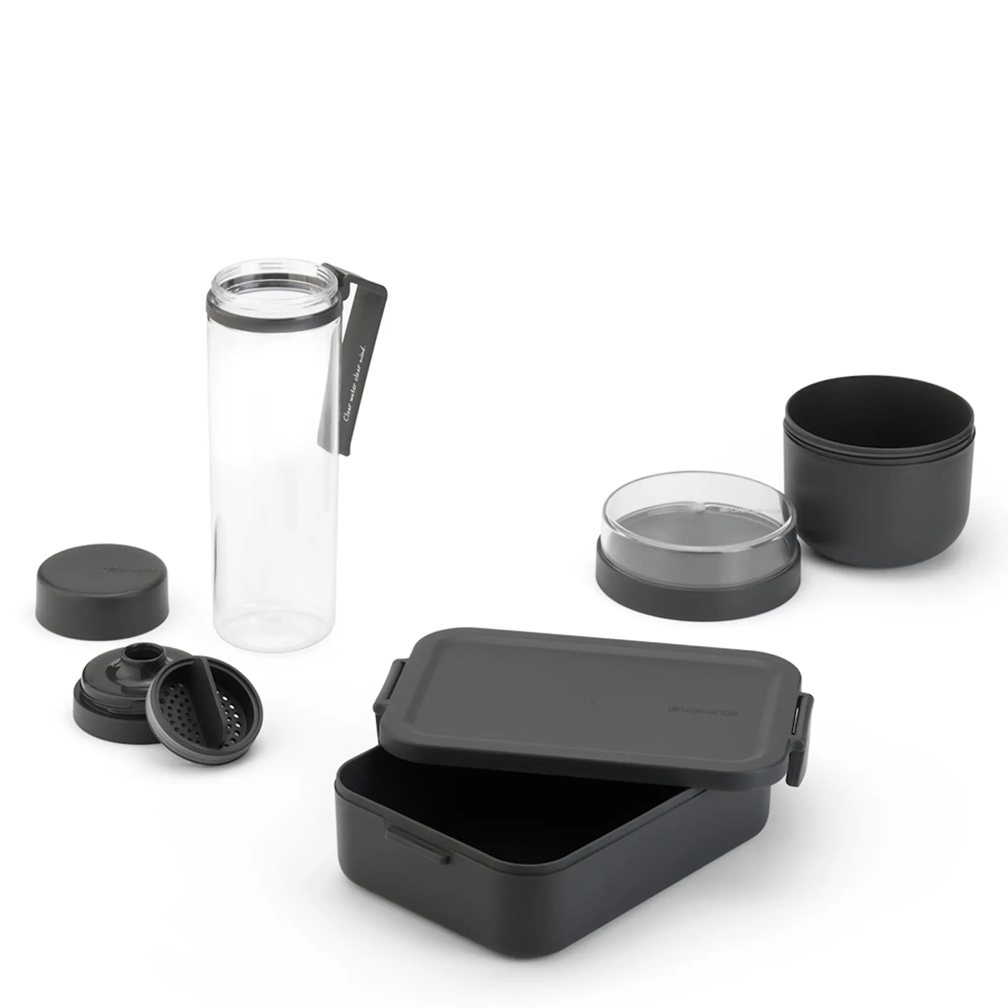 Brabantia Make & Take frukost- och lunchset 3 delar mörkgrå