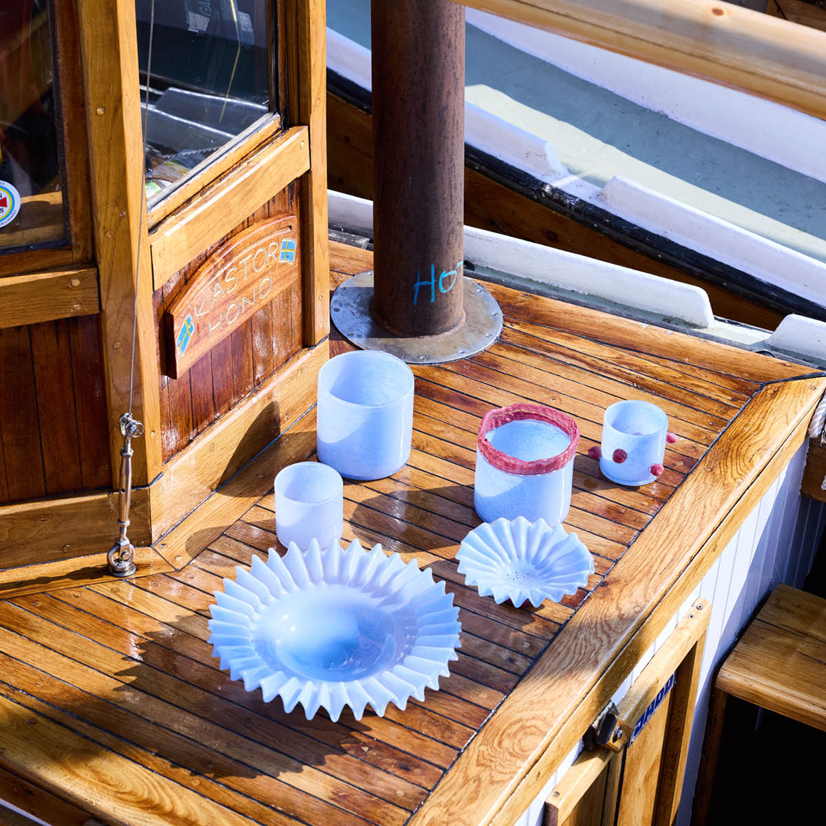 ByOn Calore ljuslykta XS 10 cm ljusblå