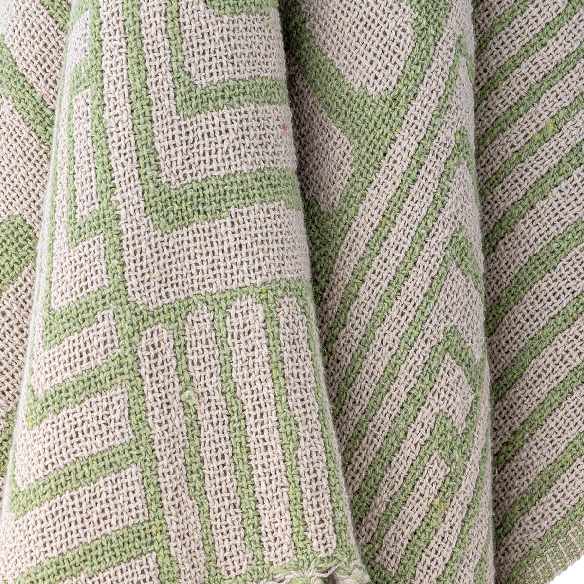 Bloomingville Velva pledd 160x130 cm grønn