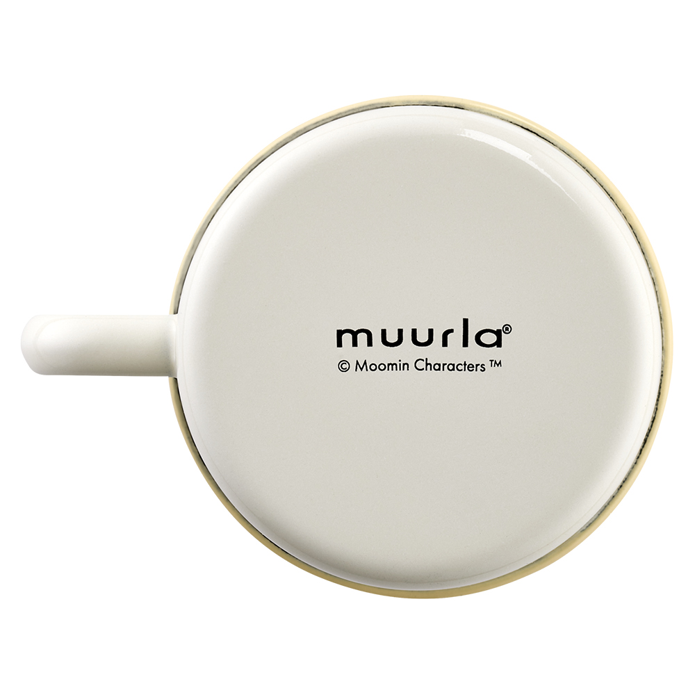 Muurla Mumin emaljmugg 55 cl blommor vit