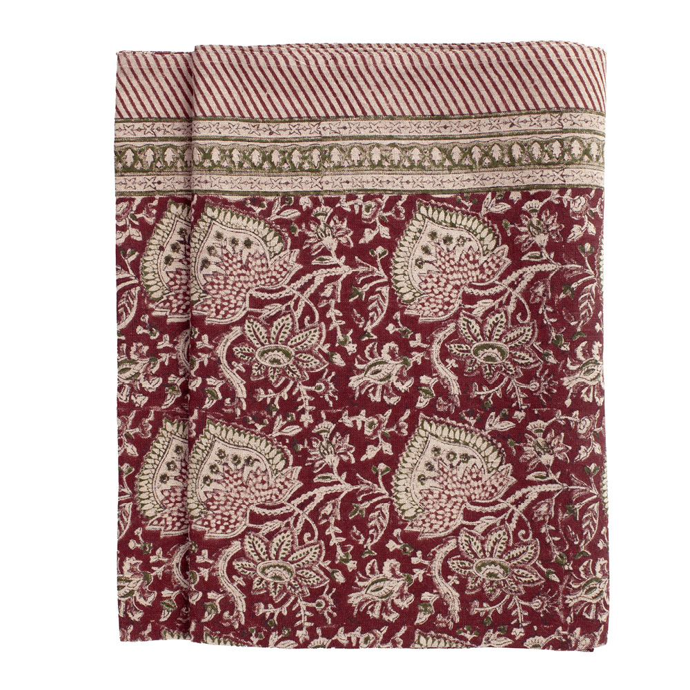 Chamois Oriental linneduk 170x270 cm röd